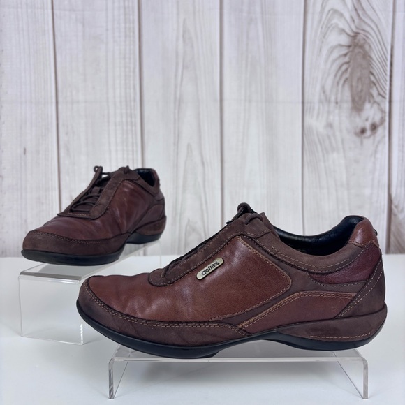 Aetrex Shoes - Aetrex Holly Leather Lace Up Oxford Sneakers Low Top Hybrid Shoe Brown Size 8